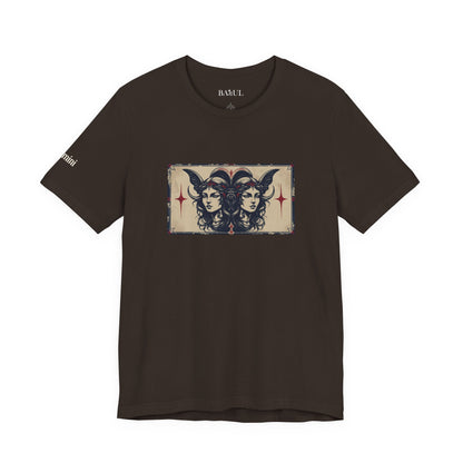 Gemini - Gothic Zodiac T-Shirt. Zodiac in the Shadows