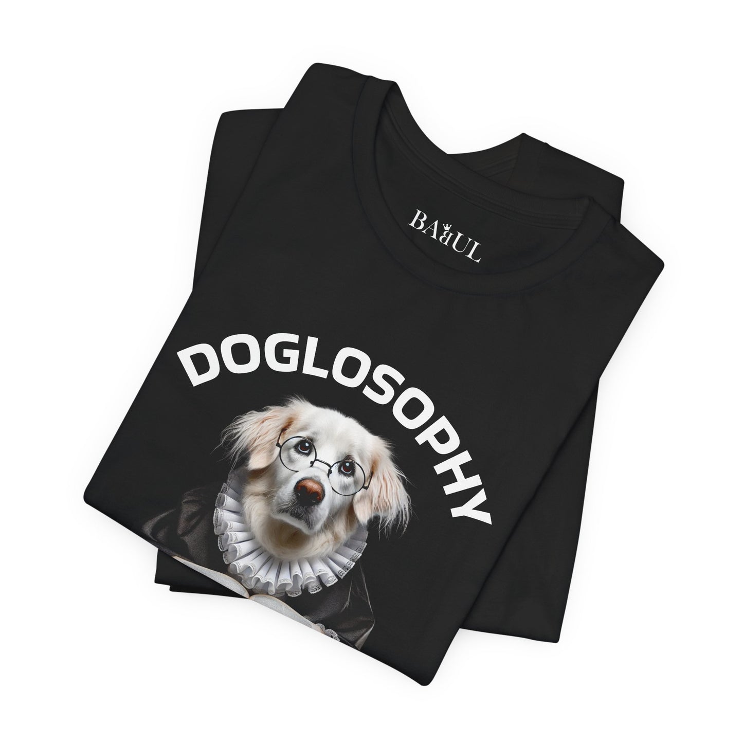 Doglosophy Unisex Jersey Short Sleeve Tee –  "Dogs are like humans without the flaws" Design