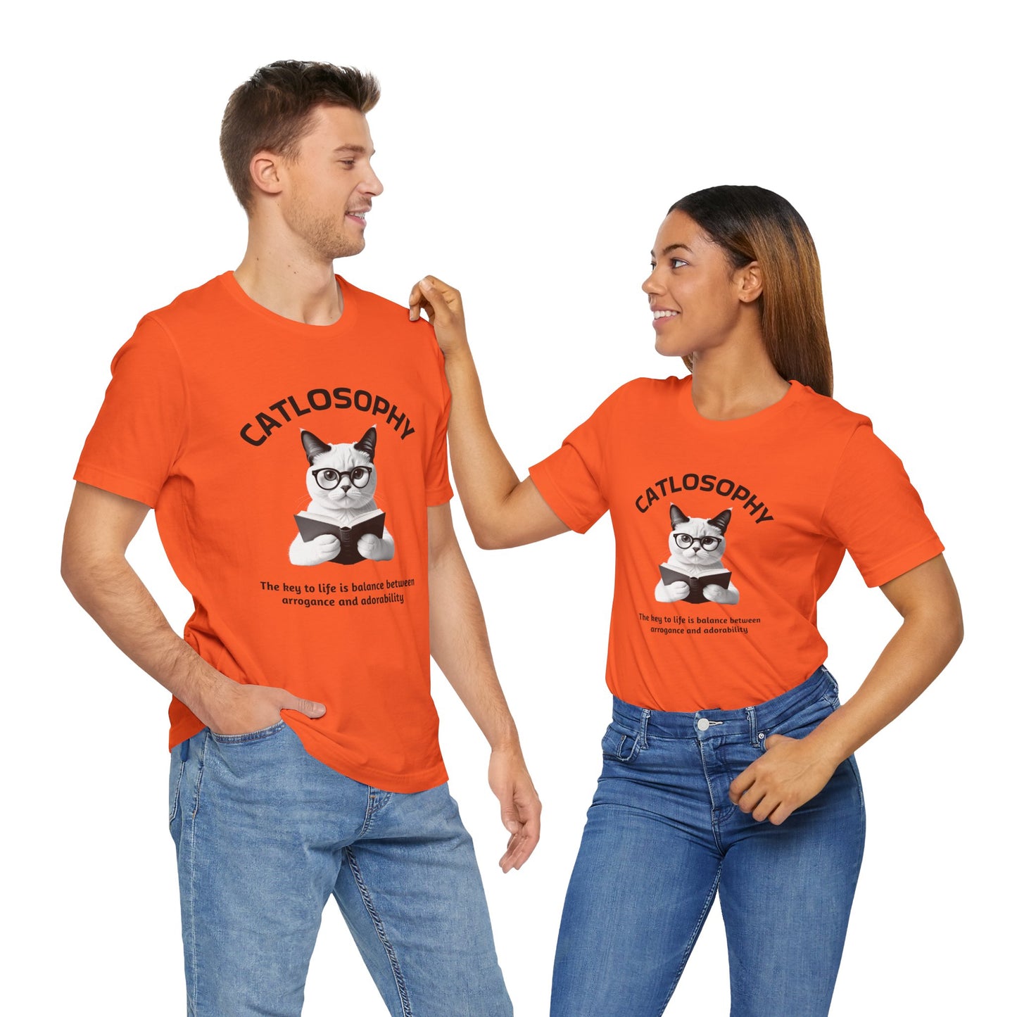 Catlosophy Unisex Jersey Short Sleeve Tee –  "The Key to Life" Design