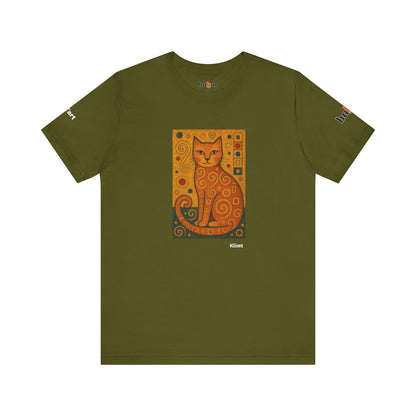 CATART Unisex Jersey Cat T-Shirt - KLIMT - Iconic Painting Reimagined with Cats