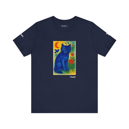 CATART Unisex Jersey Cat T-Shirt - MARC CHAGALL - Iconic Painting Reimagined with Cats