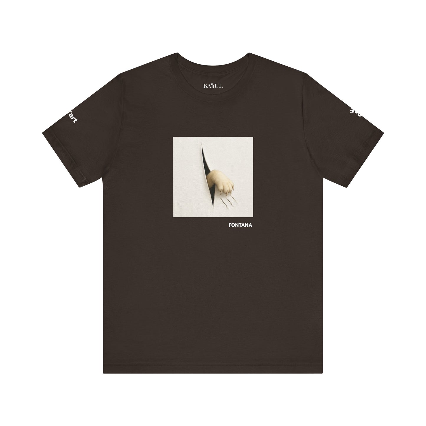 CATART Unisex Jersey Cat T-Shirt - FONTANA - Iconic Painting Reimagined with Cats