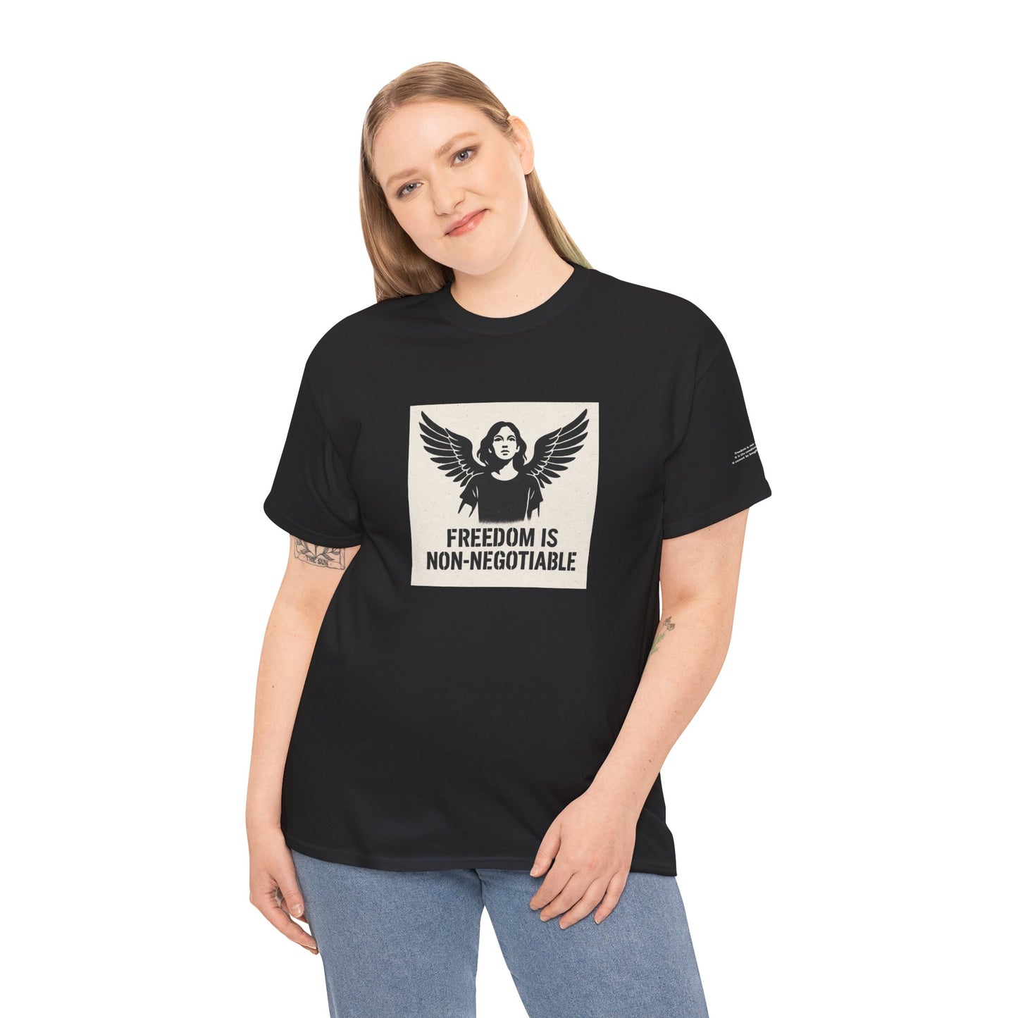 Rebel Graphic Tee - Unisex Heavy Cotton T-Shirt for the Wild at Heart. Rebel Tees, Born to Be Worn - FREEDOM IS NON-NEGOTIABLE