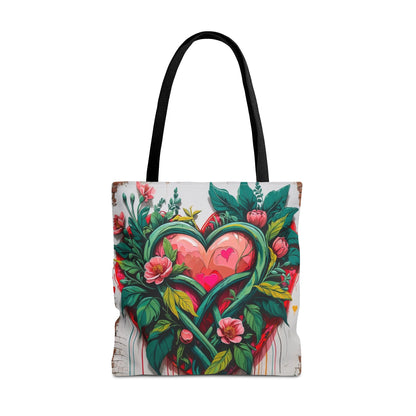 Artistic Surge - Eco-Friendly Canvas Tote Bag - HEARTS OF LOVE