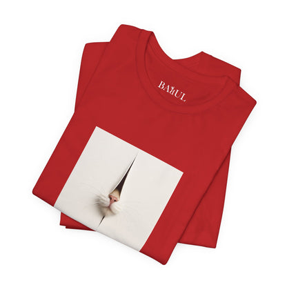 CATART Unisex Jersey Cat T-Shirt - FONTANA - Iconic Painting Reimagined with Cats