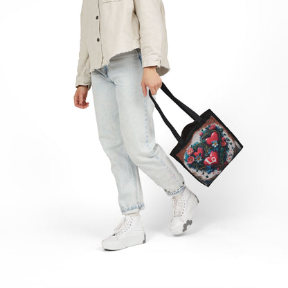 Artistic Surge - Eco-Friendly Canvas Tote Bag - LOVE HEARTS