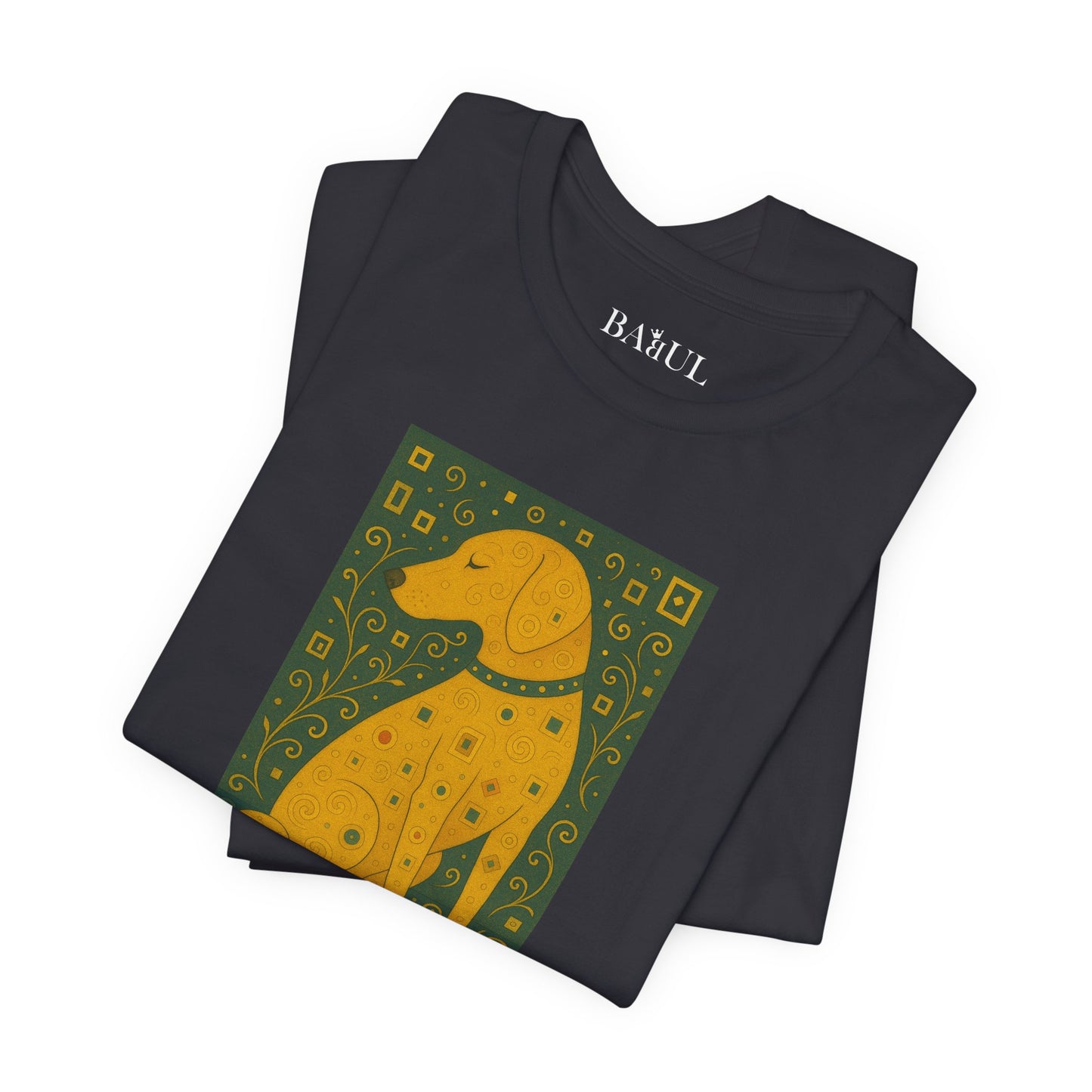 DOGART Unisex Jersey Dog T-Shirt - KLIMT - Iconic Painting Reimagined with Dogs