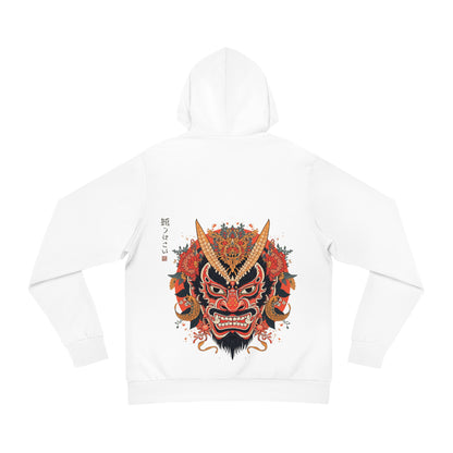 Bold Oni Mask Hoodie - Japanese Irezumi Tattoo Art Streetwear