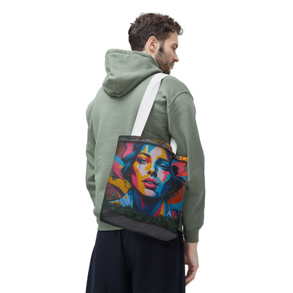 Artistic Surge - Eco-Friendly Canvas Tote Bag - WOMAN'S FACE