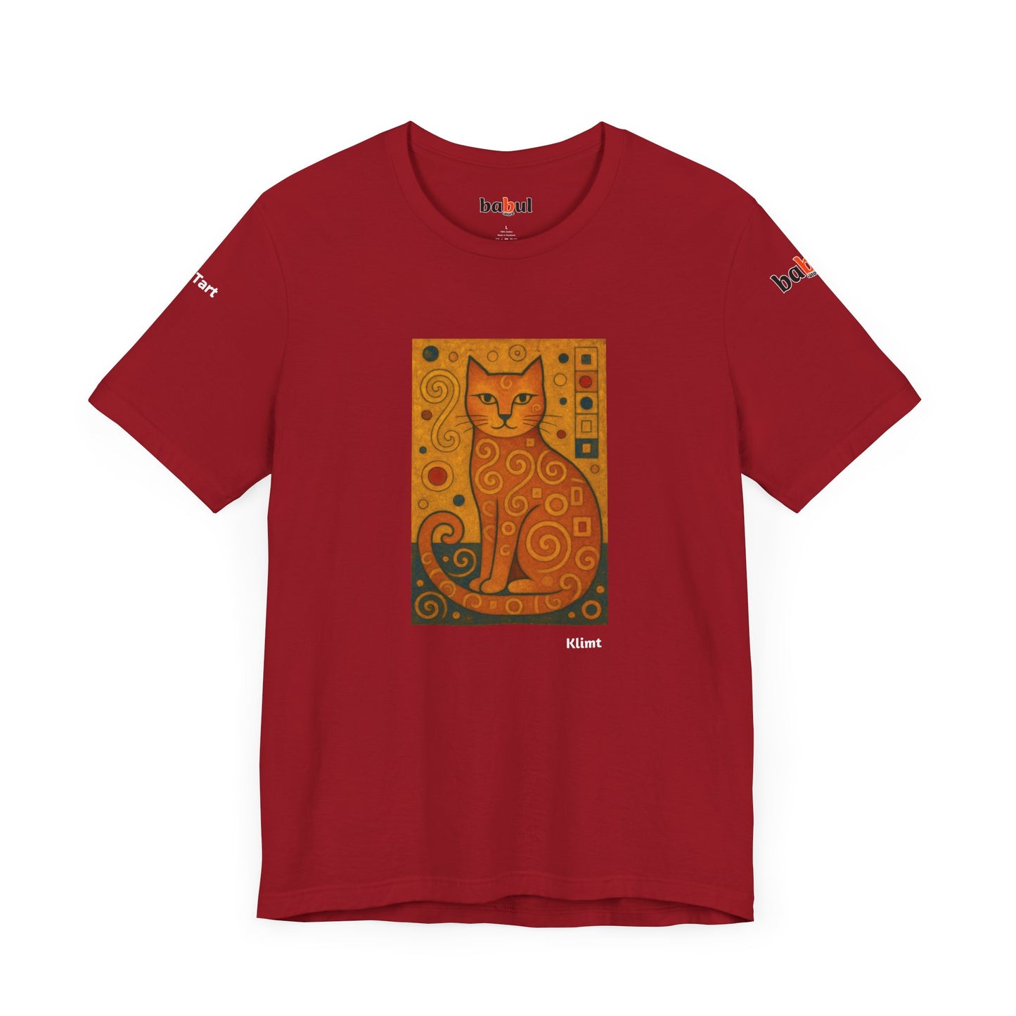 CATART Unisex Jersey Cat T-Shirt - KLIMT - Iconic Painting Reimagined with Cats