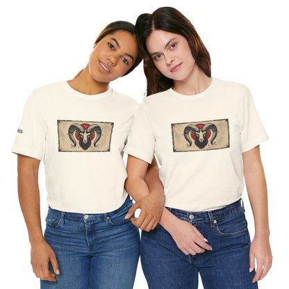 Aries - Gothic Zodiac T-Shirt. Zodiac in the Shadows