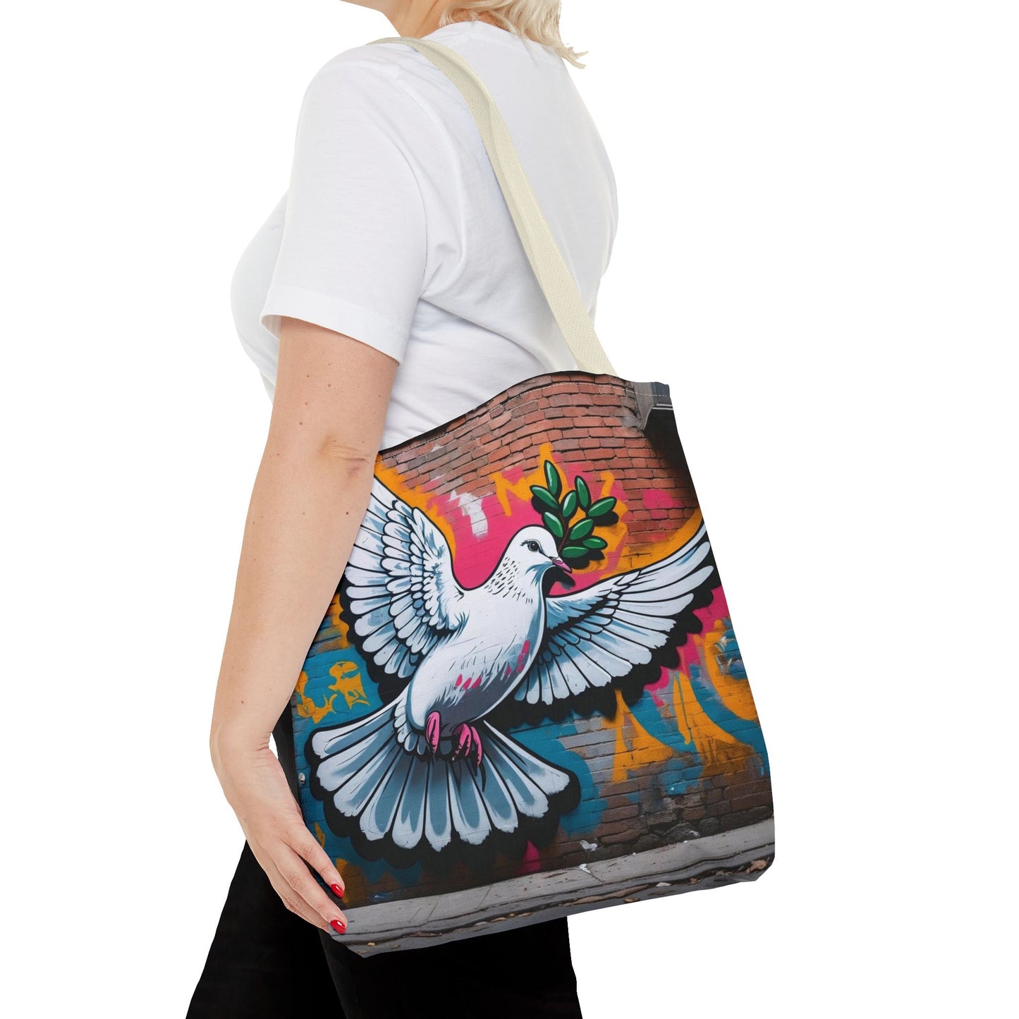 Artistic Surge - Eco-Friendly Canvas Tote Bag - PEACE