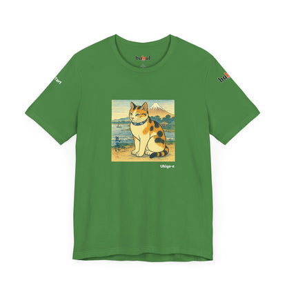 CATART Unisex Jersey Cat T-Shirt - UKIYO-E Japanese art Style - Iconic Painting Reimagined with Cats