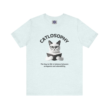 Catlosophy Unisex Jersey Short Sleeve Tee –  "The Key to Life" Design