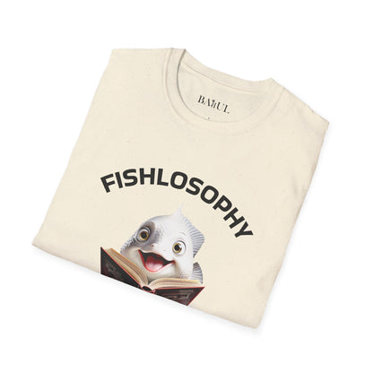 Fishlosophy Unisex T-Shirt - Ocean Vibes and Life's Questions Design - PEARLS OF WISDOM FROM THE FISH WORLD