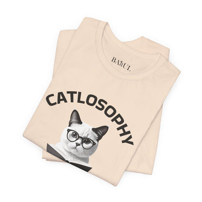 Catlosophy Unisex Jersey Short Sleeve Tee –  "The Key to Life" Design