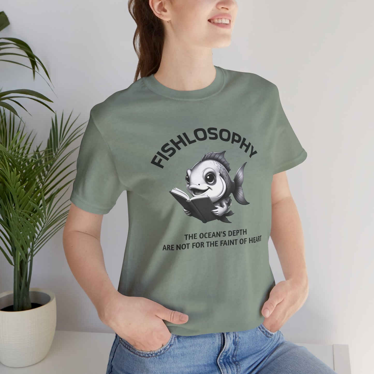 Fishlosophy Unisex Jersey Short Sleeve Tee –  The Ocean' depth is not for the faint of heart