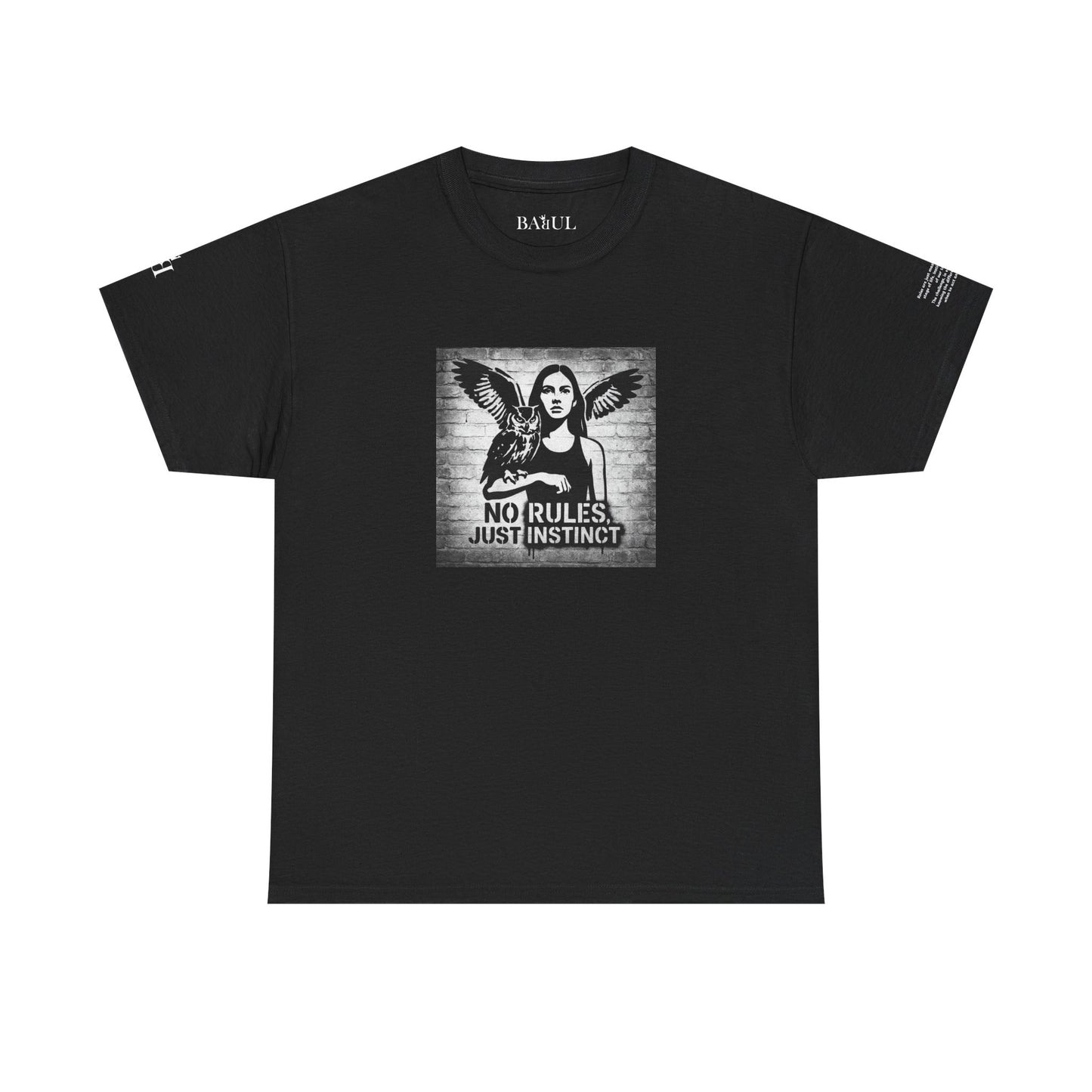 Rebel Graphic Tee - Unisex Heavy Cotton T-Shirt for the Wild at Heart. Rebel Tees, Born to Be Worn - NO RULES, JUST INSTINCT