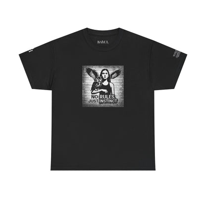 Rebel Graphic Tee - Unisex Heavy Cotton T-Shirt for the Wild at Heart. Rebel Tees, Born to Be Worn - NO RULES, JUST INSTINCT