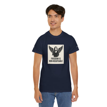 Rebel Graphic Tee - Unisex Heavy Cotton T-Shirt for the Wild at Heart. Rebel Tees, Born to Be Worn - FREEDOM IS NON-NEGOTIABLE