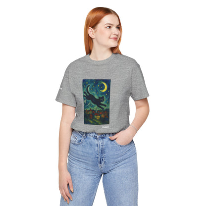 CATART Unisex Jersey Cat T-Shirt - MARC CHAGALL - Iconic Painting Reimagined with Cats