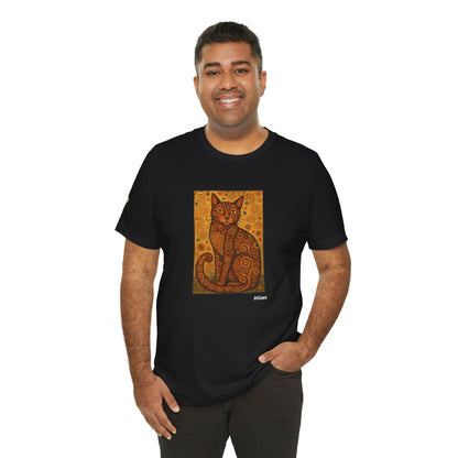 CATART Unisex Jersey Cat T-Shirt - KLIMT - Iconic Painting Reimagined with Cats
