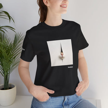 CATART Unisex Jersey Cat T-Shirt - FONTANA - Iconic Painting Reimagined with Cats