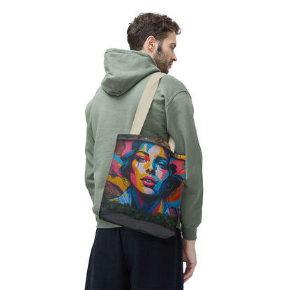 Artistic Surge - Eco-Friendly Canvas Tote Bag - WOMAN'S FACE