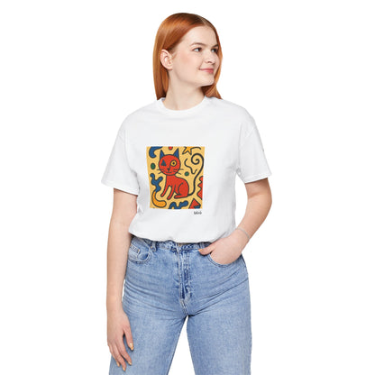 CATART Unisex Jersey Cat T-Shirt - MIRO - Iconic Painting Reimagined with Cats