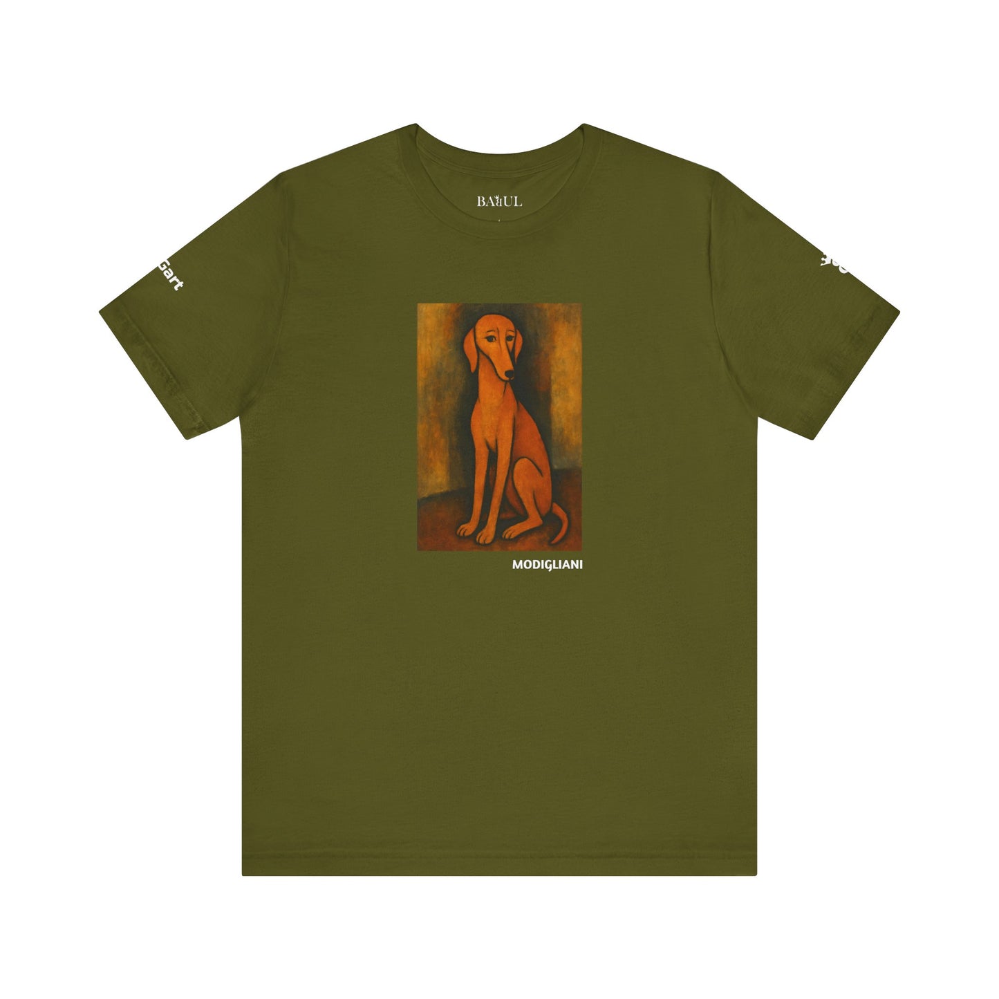 DOGART Unisex Jersey DOG T-Shirt - MODIGLIANI - Iconic Painting Reimagined with Dogs