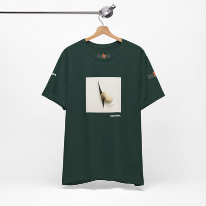 CATART Unisex Jersey Cat T-Shirt - FONTANA - Iconic Painting Reimagined with Cats