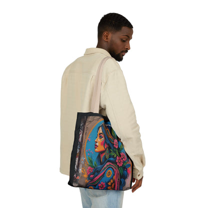 Artistic Surge - Eco-Friendly Canvas Tote Bag - FLOWERED WOMAN
