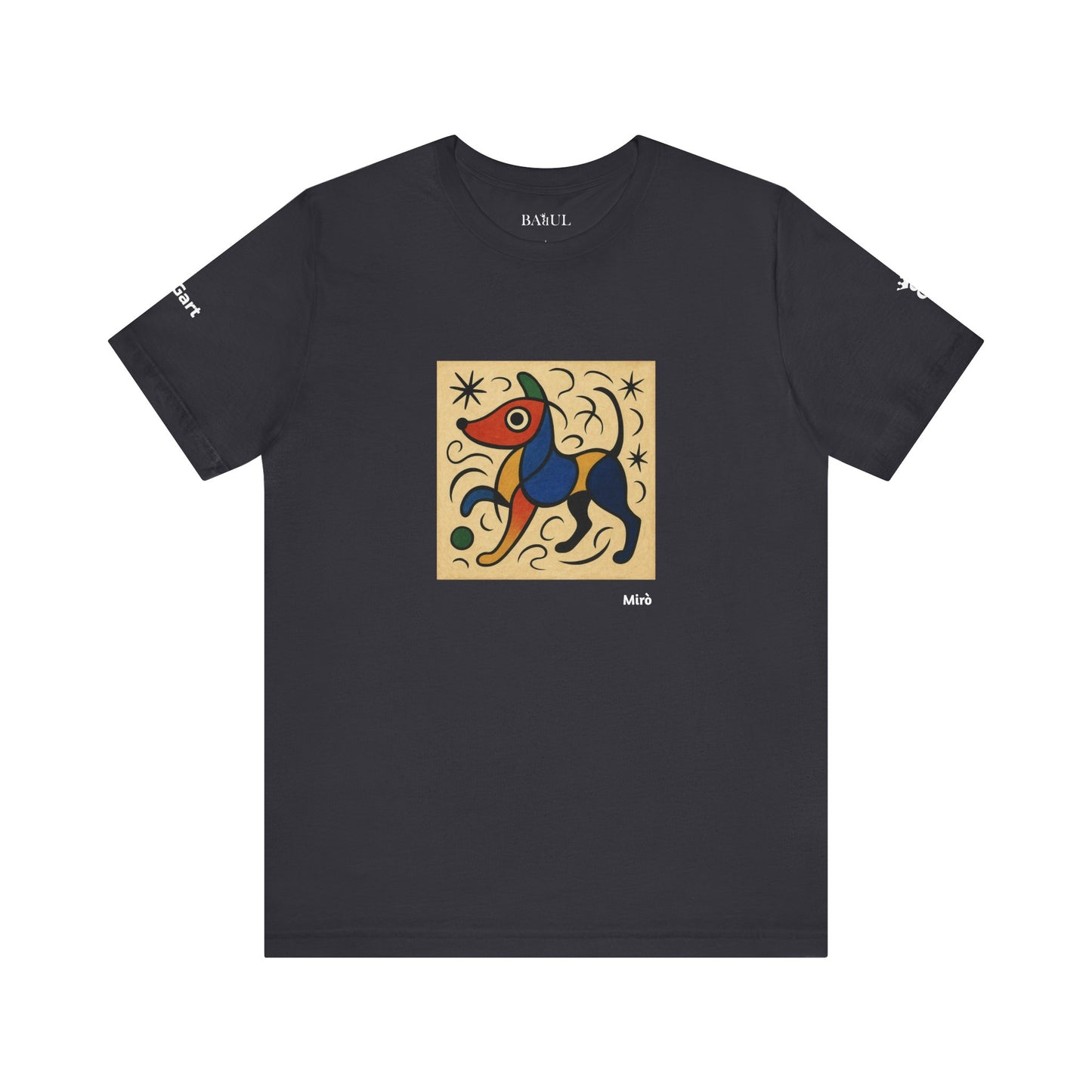 DOGART Unisex Jersey Dog T-Shirt - MIRO - Iconic Painting Reimagined with Dogs