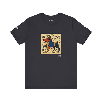 DOGART Unisex Jersey Dog T-Shirt - MIRO - Iconic Painting Reimagined with Dogs