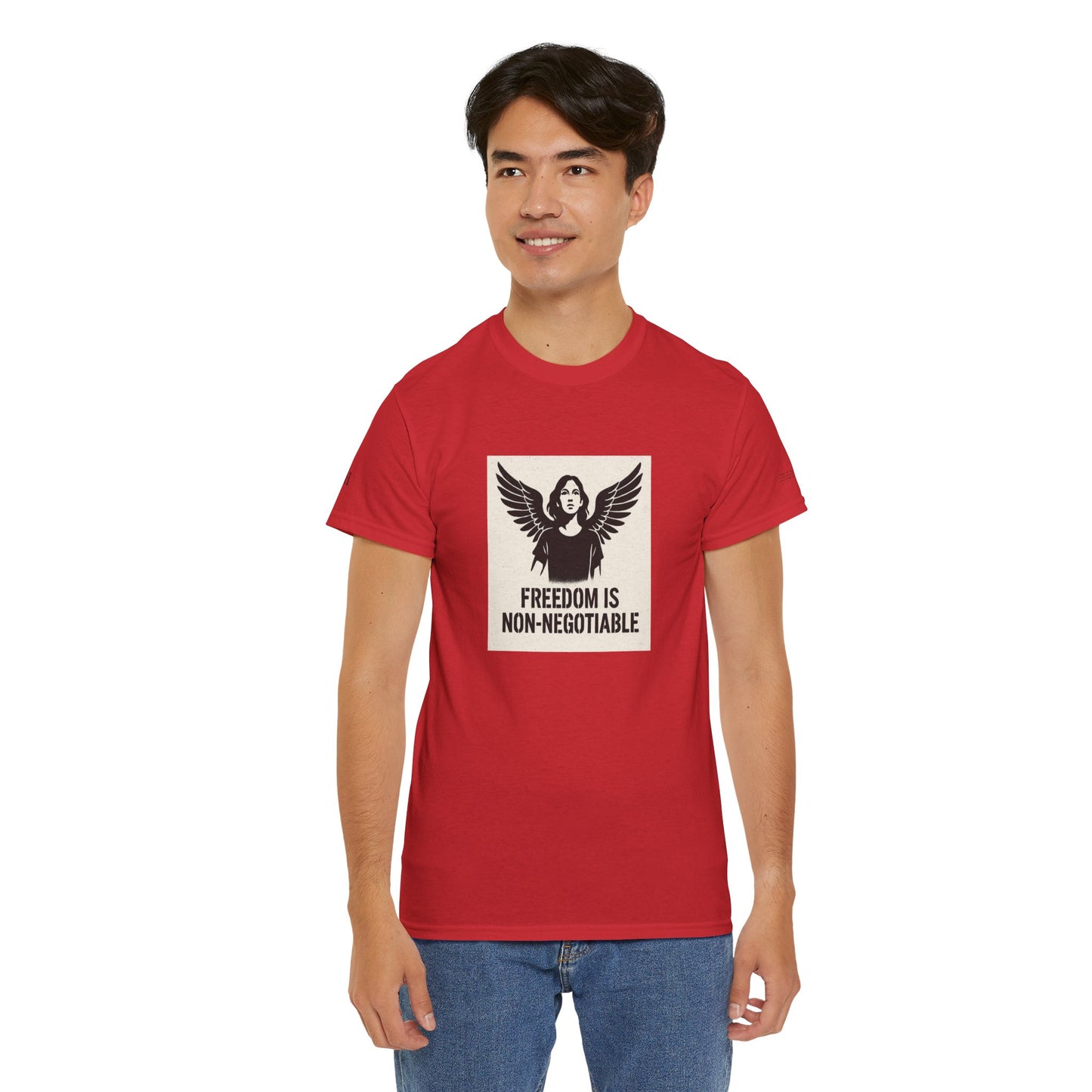 Rebel Graphic Tee - Unisex Heavy Cotton T-Shirt for the Wild at Heart. Rebel Tees, Born to Be Worn - FREEDOM IS NON-NEGOTIABLE