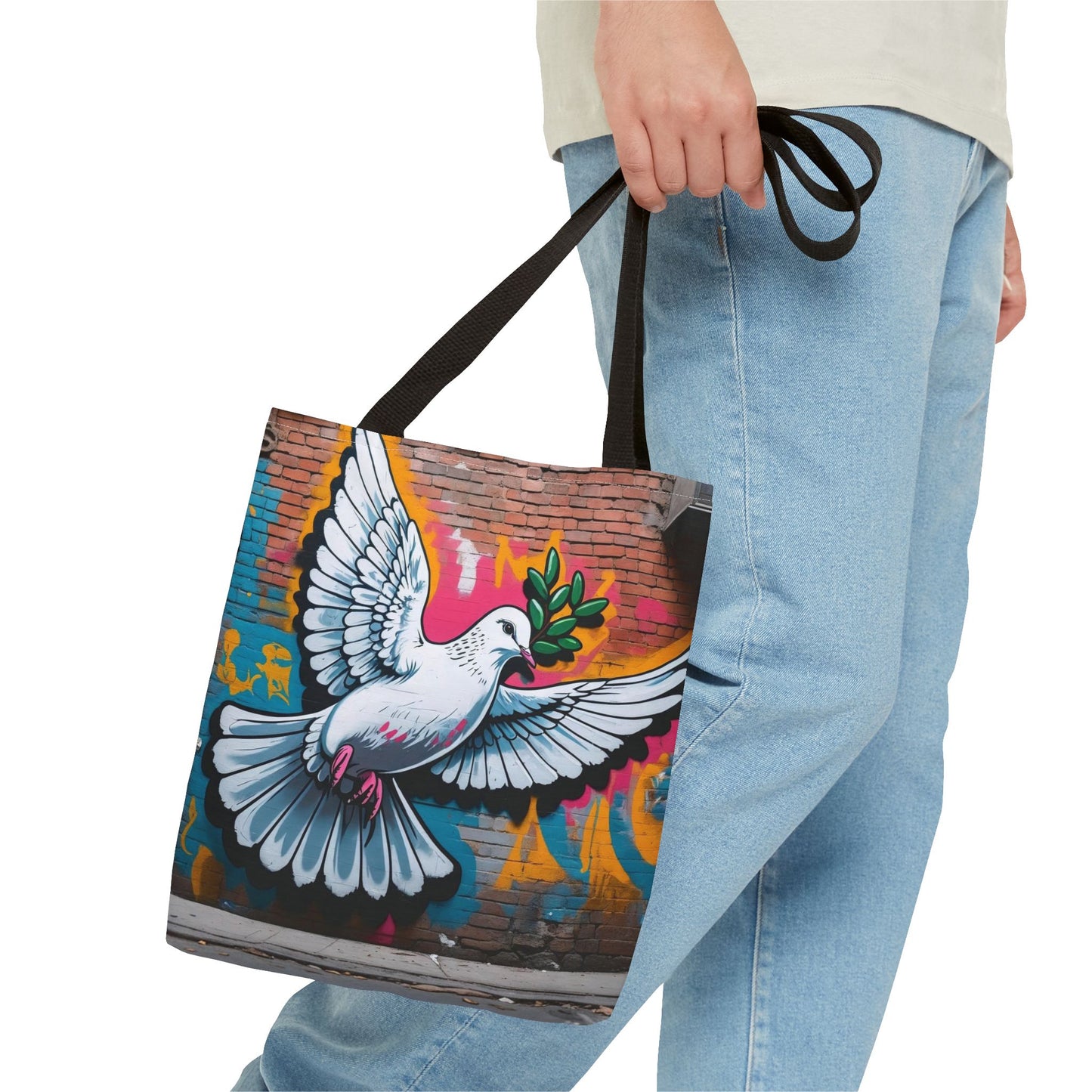 Artistic Surge - Eco-Friendly Canvas Tote Bag - PEACE