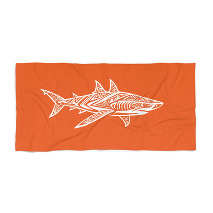 Tribal Waves Beach Towel - SHARK