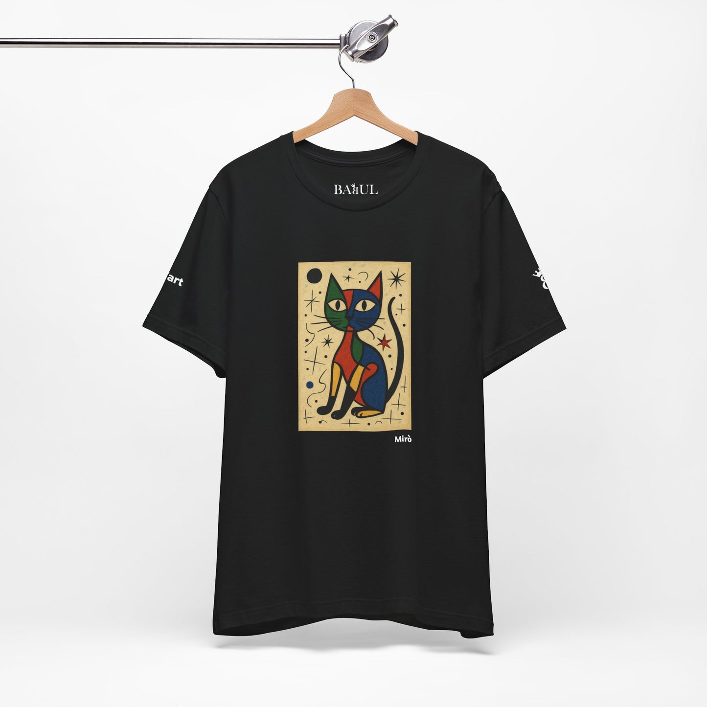 CATART Unisex Jersey Cat T-Shirt - MIRO - Iconic Painting Reimagined with Cats
