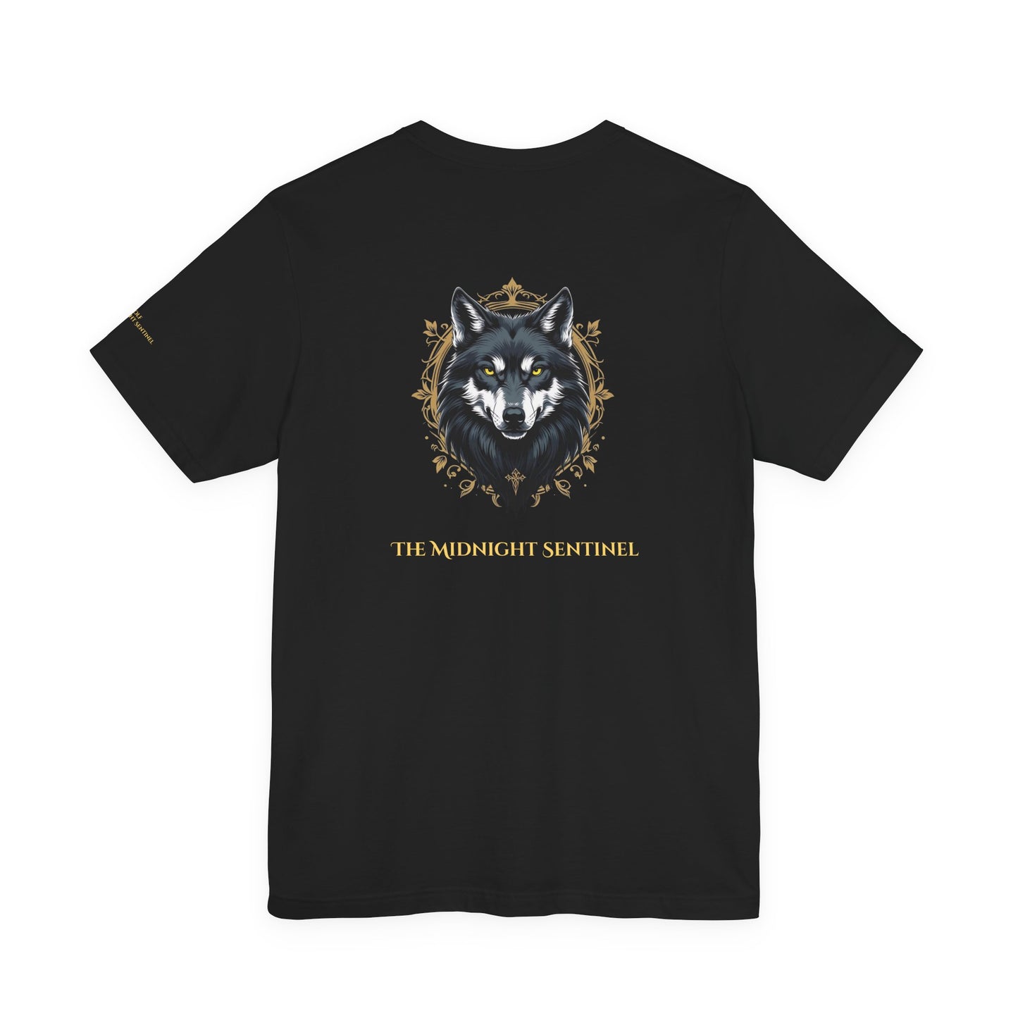 Wolf – The Midnight Sentinel - Magic Animals T-Shirt Black Only (graphic on the back)