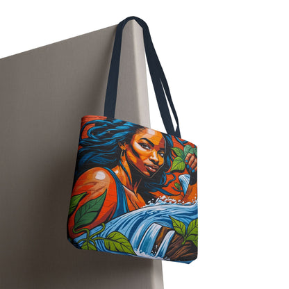 Artistic Surge - Eco-Friendly Canvas Tote Bag - WOMAN WITH WATER