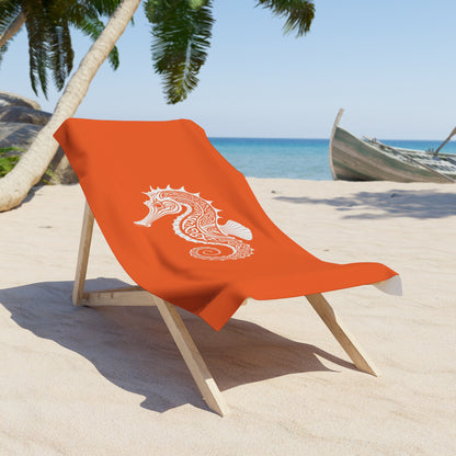 Tribal Waves Beach Towel - SEAHORSE