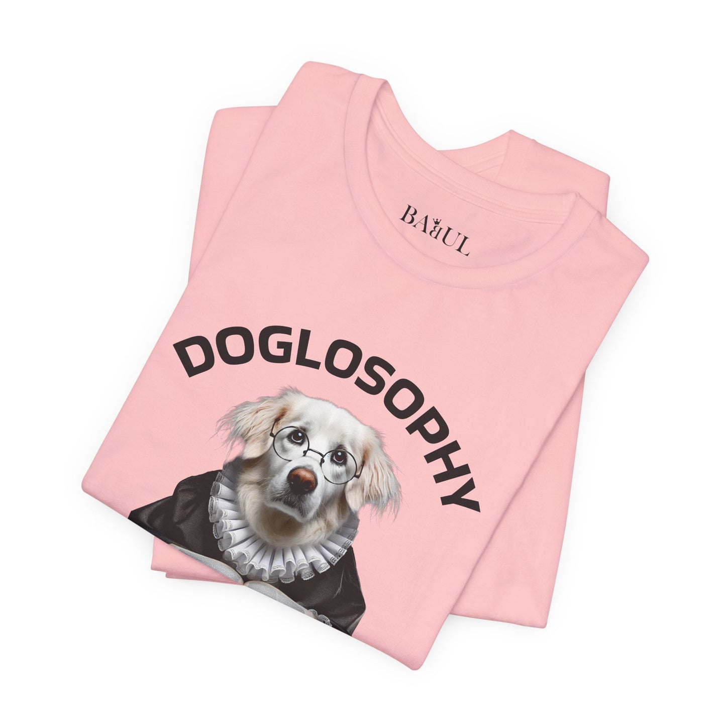 Doglosophy Unisex Jersey Short Sleeve Tee –  "Dogs are like humans without the flaws" Design