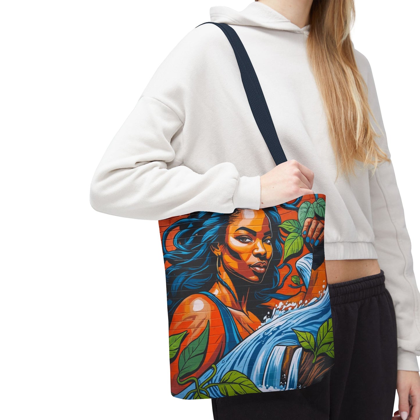 Artistic Surge - Eco-Friendly Canvas Tote Bag - WOMAN WITH WATER