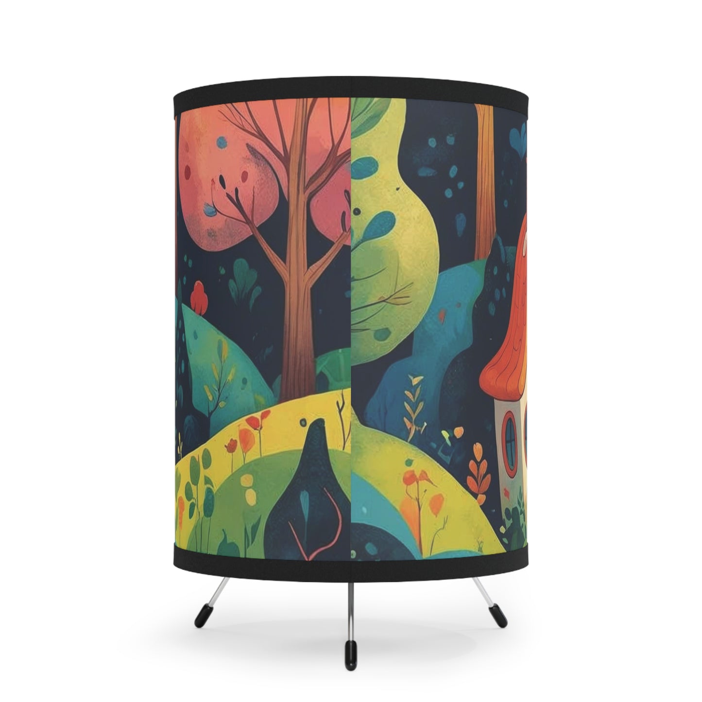 ENCHANTED LIGHTS. Dream Worlds in Your Room. Calming Tripod Lamp. HOUSES IN THE WOODS