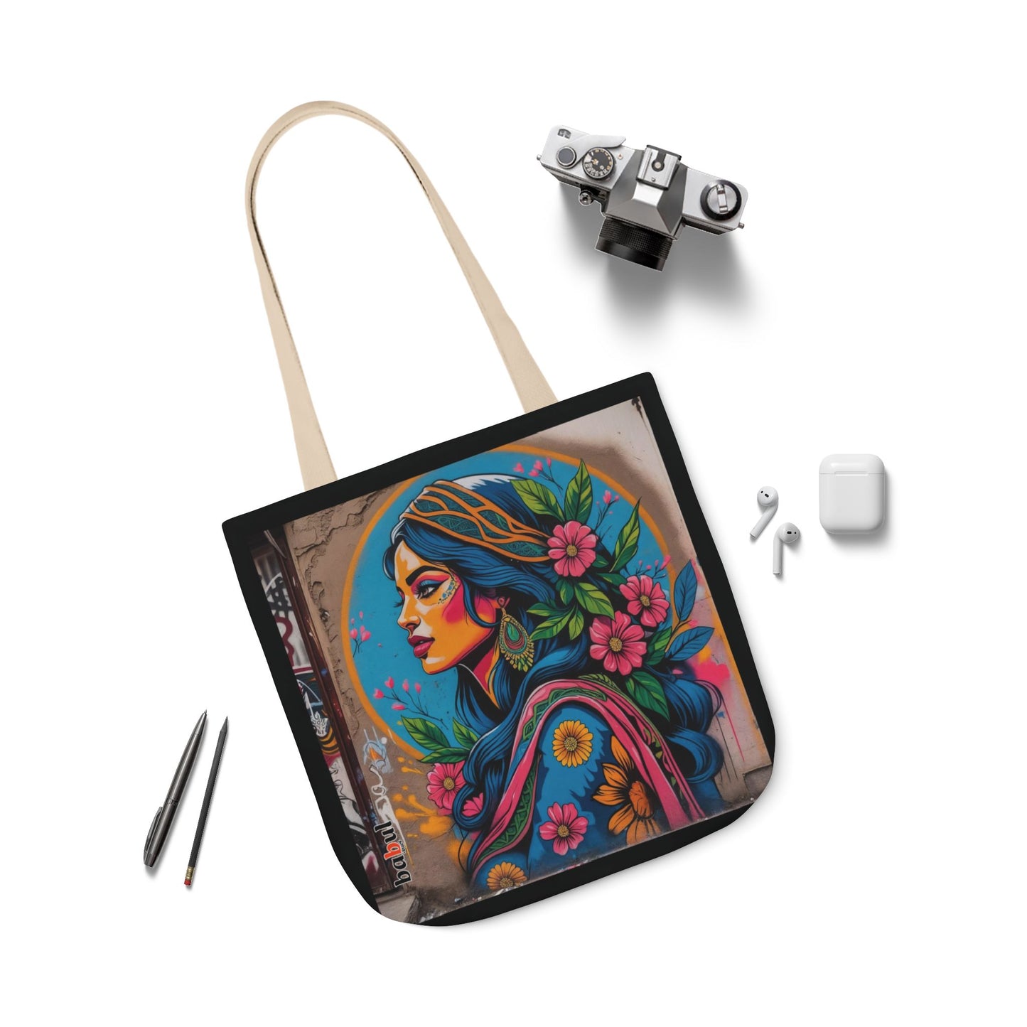 Artistic Surge - Eco-Friendly Canvas Tote Bag - FLOWERED WOMAN