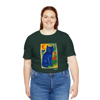 CATART Unisex Jersey Cat T-Shirt - MARC CHAGALL - Iconic Painting Reimagined with Cats