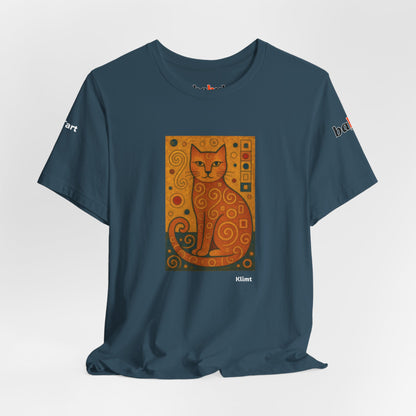 CATART Unisex Jersey Cat T-Shirt - KLIMT - Iconic Painting Reimagined with Cats
