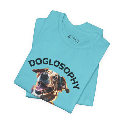 Doglosophy Unisex Jersey Short Sleeve Tee –  "Dog Remind Us" Design