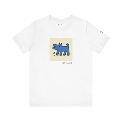 DOGART Unisex Jersey Dog T-Shirt - KEITH HARING - Iconic Painting Reimagined with Dogs