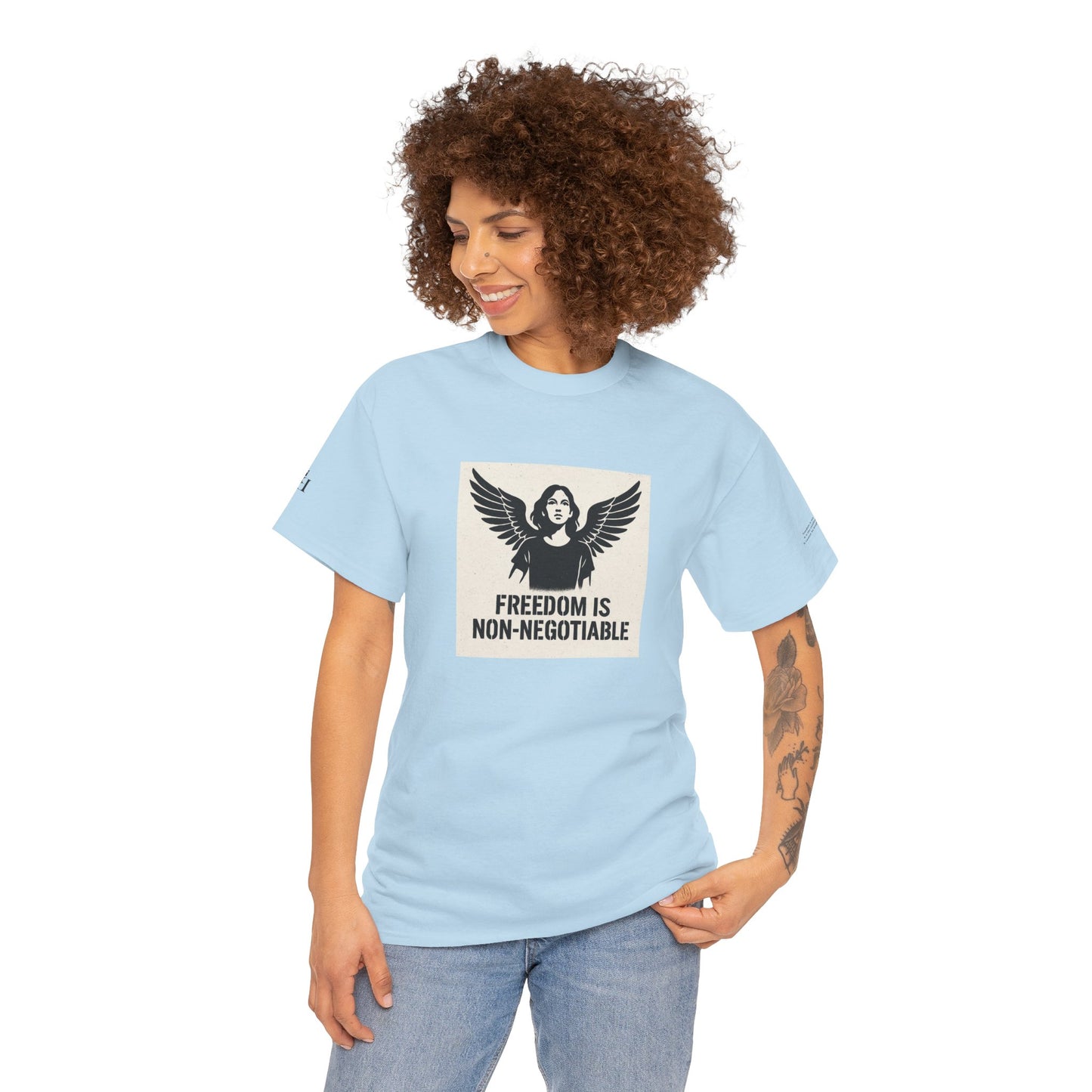 Rebel Graphic Tee - Unisex Heavy Cotton T-Shirt for the Wild at Heart. Rebel Tees, Born to Be Worn - FREEDOM IS NON-NEGOTIABLE
